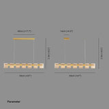 Lampadario Moderno Vetro in Dorato Lungo