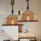 Lampadari in Stoffa Stile Retrò Forma Semisferica