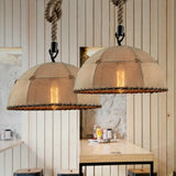 Lampadari in Stoffa Stile Retrò Forma Semisferica