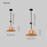 Lampadari in Stoffa Stile Retrò Forma Semisferica