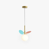 Moderno Lampadari Camera da Letto in Vetro Colorato Foglia