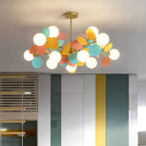 Lampadario Moderno Colorato con Design Floreale
