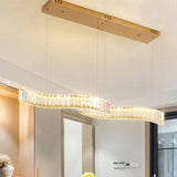 Lampadari Moderni Sospensione Cristallo a Forma D'onda