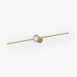 Applique Dorate per Bagno Cristallo Lineare