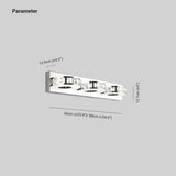 Applique da Parete con Cristalli per Bagno Argento