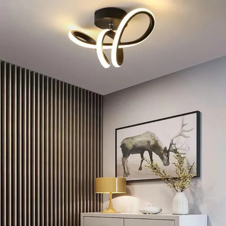 Lampade da Soffitto a Led Moderne Anello Doppio