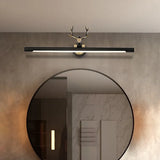 Applique Nero Oro con Design a Corna LED per Bagno