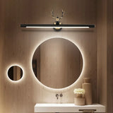Applique Nero Oro con Design a Corna LED per Bagno
