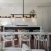 Lampadario Cucina Industriale in Vetro Trasparente