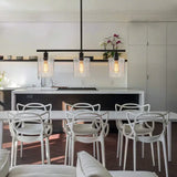 Lampadario Cucina Industriale in Vetro Trasparente