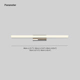 Applique Specchio Bagno Nero Lineare Minimalista