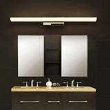 Applique Specchio Bagno Nero Lineare Minimalista