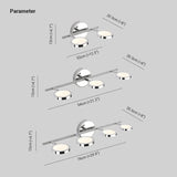 Applique Cromate per Bagno Regolabile Stile Industriale