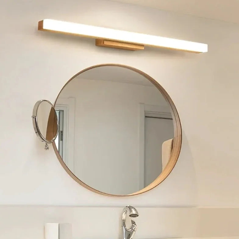 Lampade da Muro in Legno per Bagno Minimalista