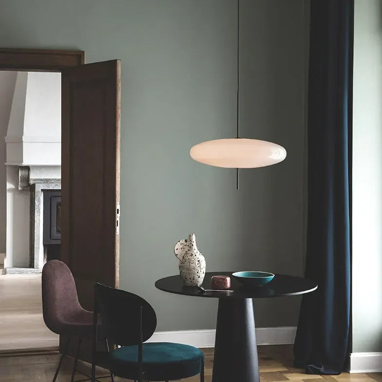 Lampadario Moderno Ovale LED Bianco a Basso Consumo