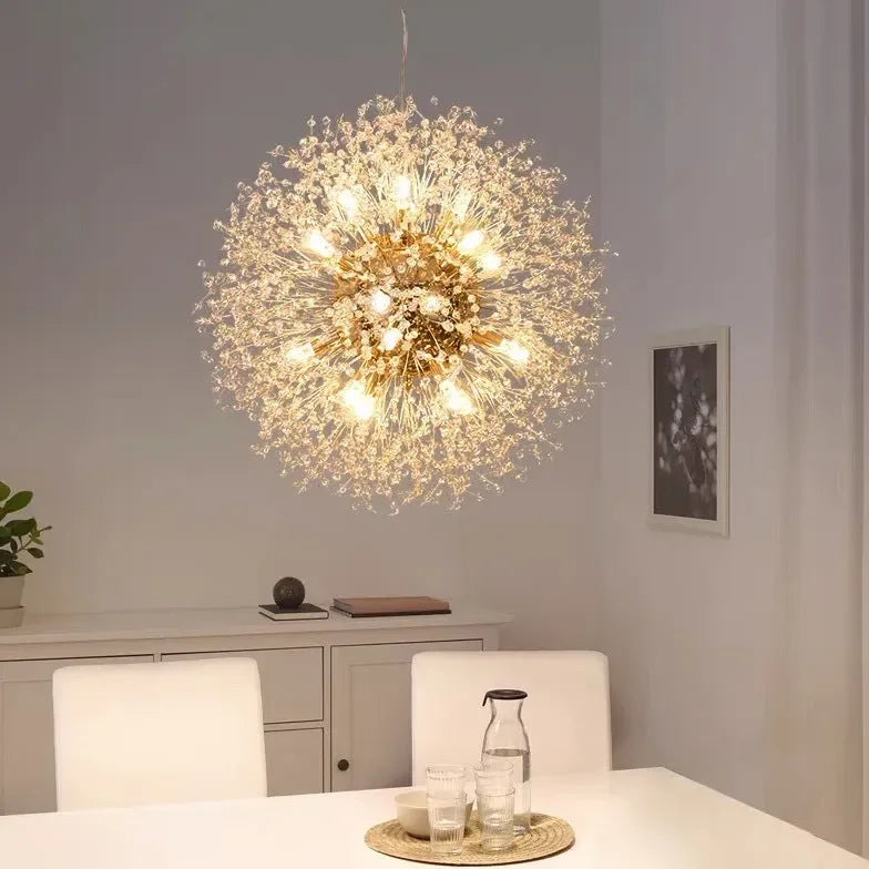 Lampadari Pendenti Cristallo Moderni Oro Fuochi D'artificio