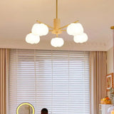 Lampadario Soffitto in Legno a Più Luci per Soggiorno