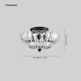 Plafoniere Glas Trasparente Design Vintage Fiore