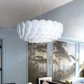 Lampadario Sospensione Bianco Design a Forma di Pigna