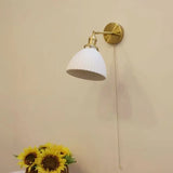 Ottone Applique da Parete Vintage con Braccio Flessibile