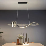 Lampadario Metallo Bianco a Linea Irregolare