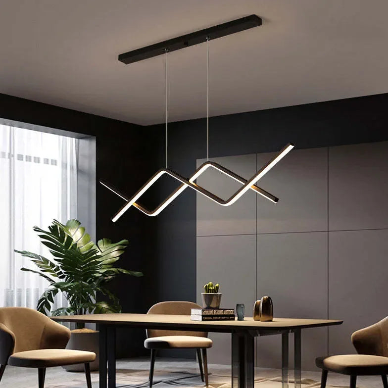 Lampada a Sospensione Lineare LED Geometrica Incrociata