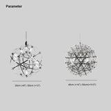 Lampadario di Metallo a LED Sfera Molto Luminoso