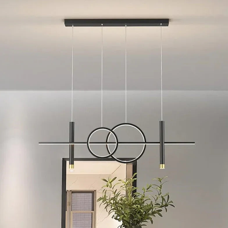 Lampadario Soffitto Moderno Cerchi e Linee
