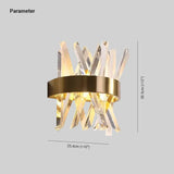 Applique LED Cristallo Moderna in Finitura Oro
