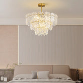 Lampadari Vetro Moderni Multistrato Design Fiocco di Neve