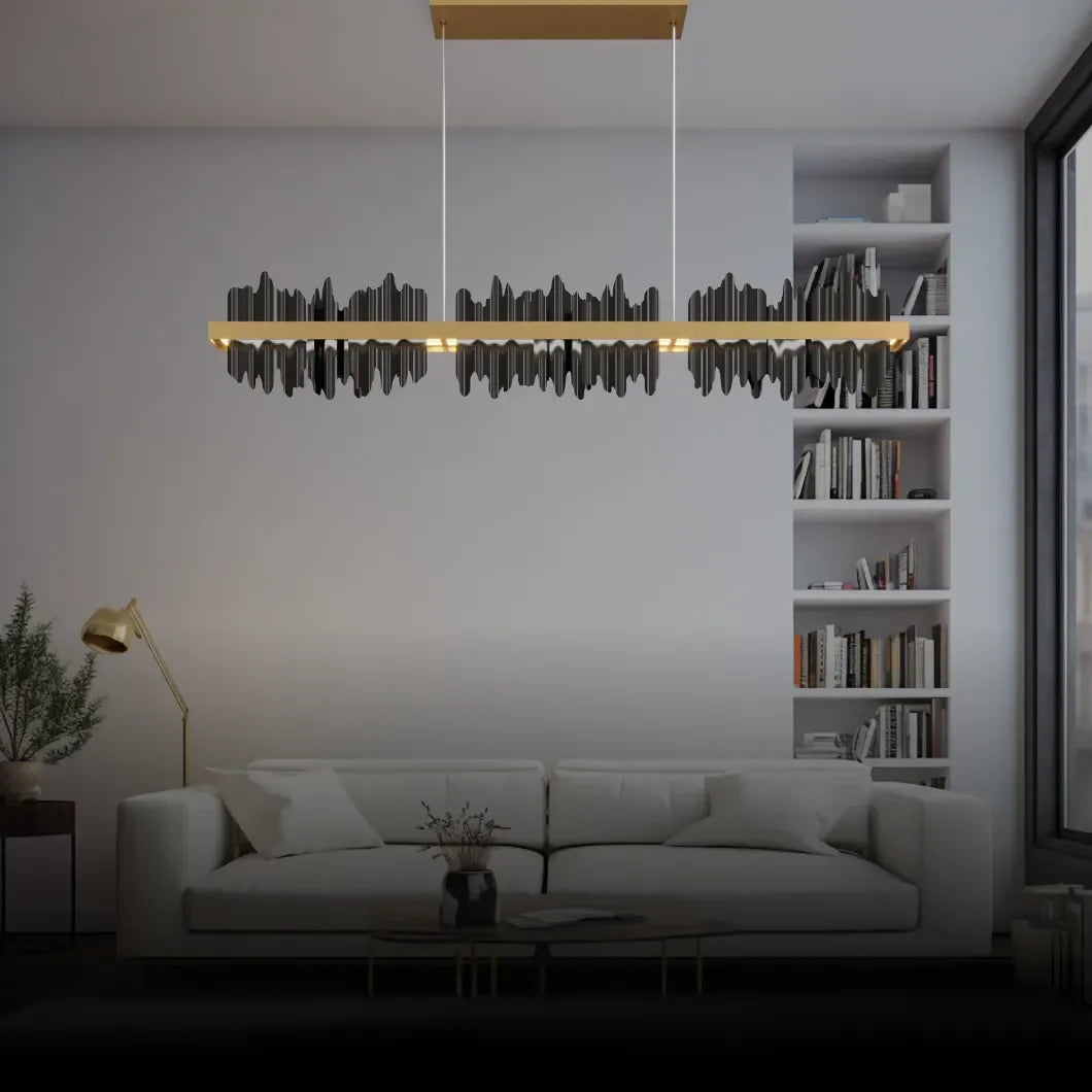 Lampada a Sospensione Design Moderno per Soggiorno Nero