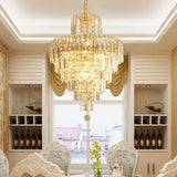Gocce Cristallo Lampadario Design Luxuoso in Oro