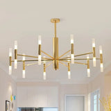 Lampadari Design Moderno in Metallo Dorato