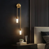 Oro Applique Camera da Letto a Due Cilindri