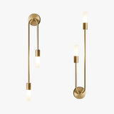 Oro Applique Camera da Letto a Due Cilindri