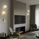 Oro Applique Camera da Letto a Due Cilindri