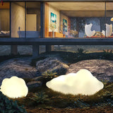 Luci da Giardino Decorative Ricaricabili Bianche a Forma di Nuvola Design Moderno