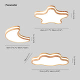 LED Plafoniere a Forma di Mezzaluna in Legno