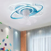 Luce Ventilatore a Soffitto Moderno Blu Stelle