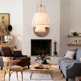 Lampadari da Sala Moderni Cilindrici in Tessuto