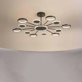 Lampadari a Cerchio per Soggiorno Led Nero