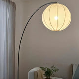 Lampadari con Sfere Pendenti in Tessuto Bianco