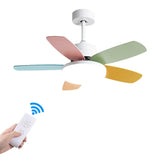 Ventilatore a Soffitto 5 Pale con Luce in Colori Macaron