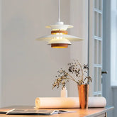 Lampada a Sospensione Design Nordico Multistrato con Forma a Frisbee
