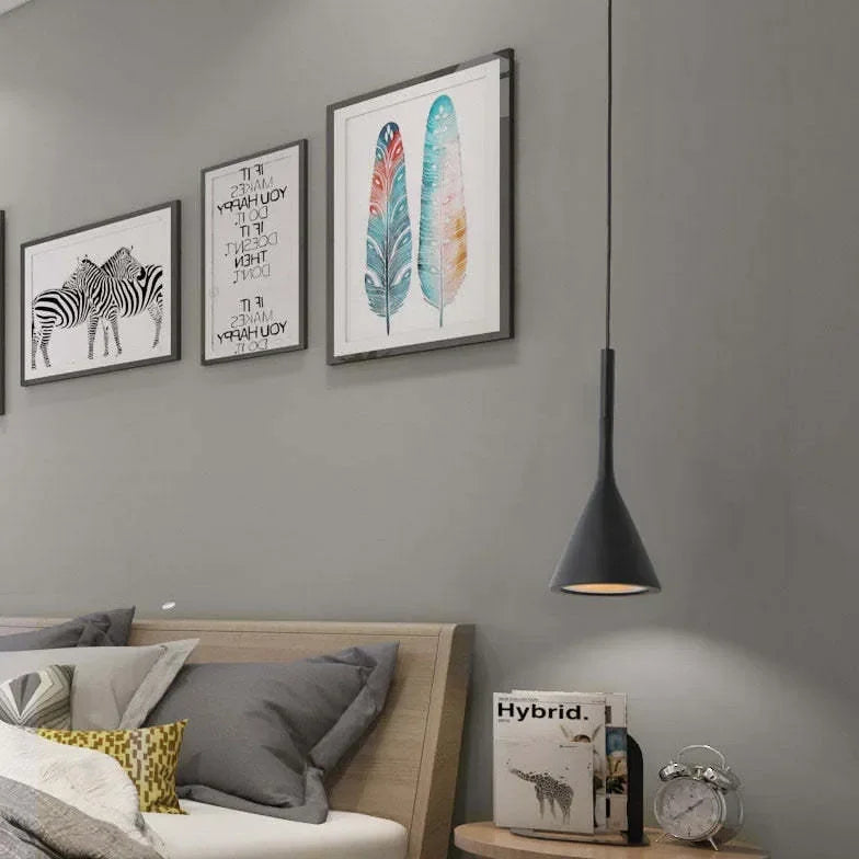 Lampadario Nero Moderno in Metallo per Camera da Letto