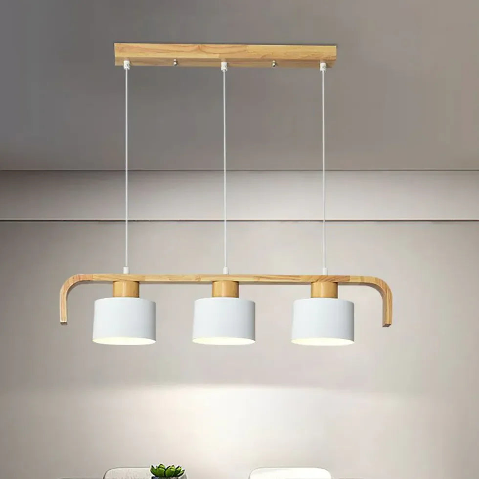 Lampadari a Sospensione Legno Stile Multi-testa Colonna