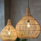 Lampadario Lanterna Da Interno Rattan Stile Rustico