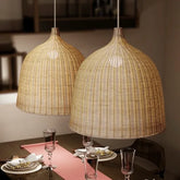 Lampadario Sala da Pranzo Classici Emisfera Vimini