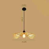 Lampadari Rustico Design Ondulato Rete in Rattan