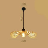 Lampadari Rustico Design Ondulato Rete in Rattan